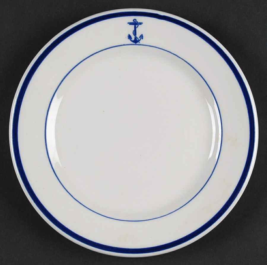 US Navy Mess Wardroom Officer Bread & Butter Plate by Shenango-1