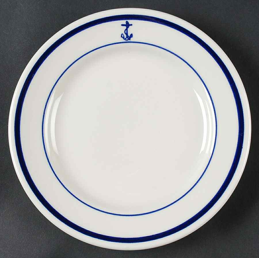 US Navy Mess Wardroom Officer Salad Plate by Shenango-1