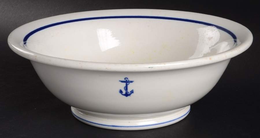 US Navy Mess Wardroom Officer 9" Round Vegetable Bowl by Shenango-1