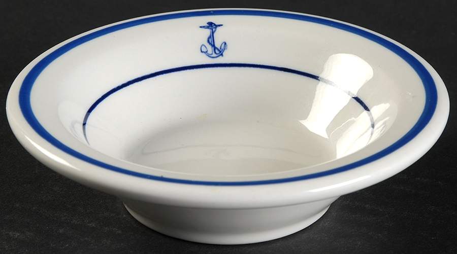US Navy Mess Wardroom Officer Fruit/Dessert (Sauce) Bowl by Shenango-1