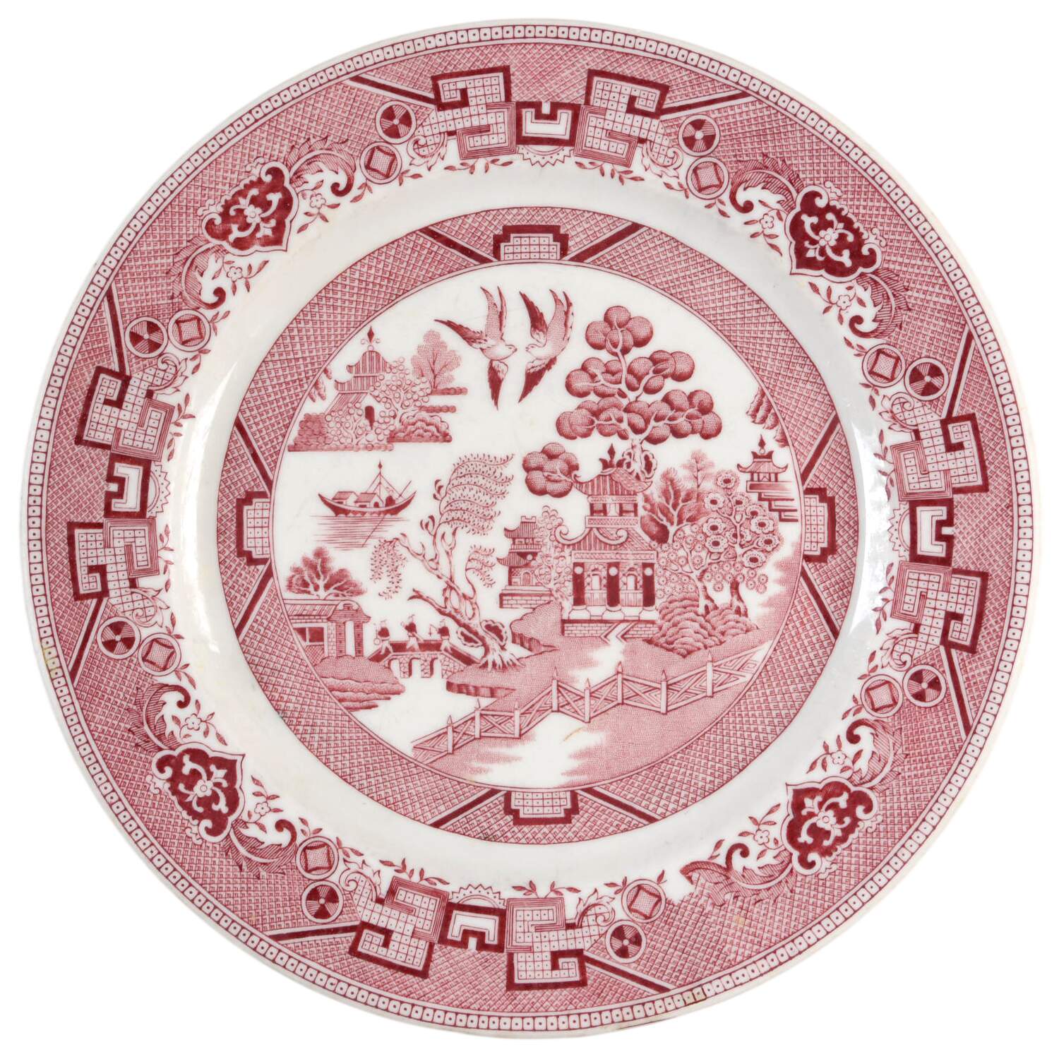 Pink Willow Luncheon Plate by Shenango-1