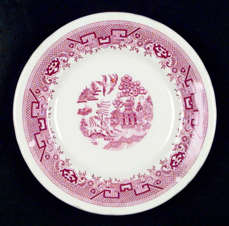 Pink Willow Bread & Butter Plate by Shenango-1