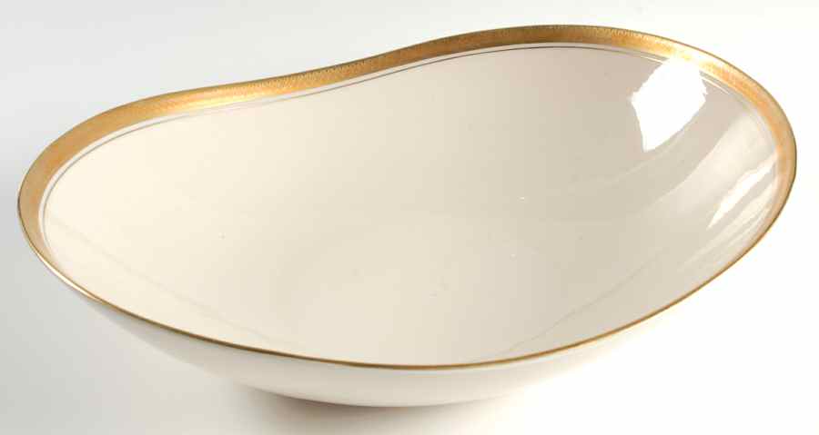 Royal Baroness (Gold Trim) 11" Oval Vegetable Bowl by Shenango-1