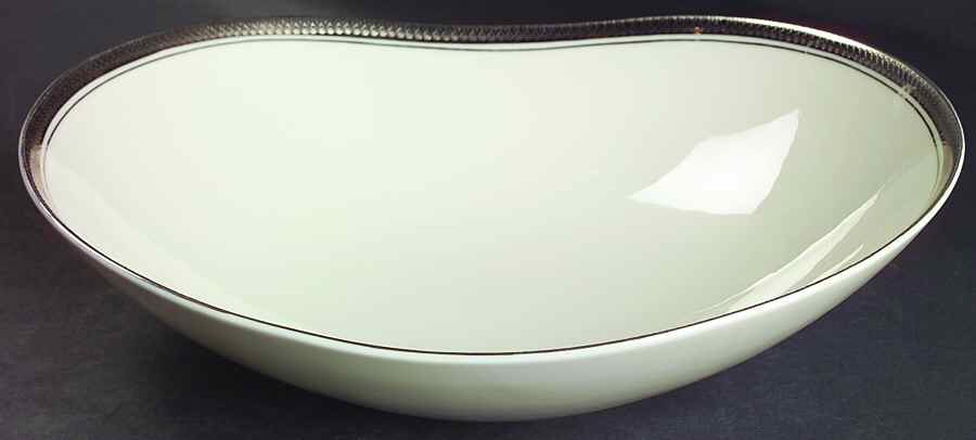 Royal Baroness (Platinum Trim) 11" Oval Vegetable Bowl by Shenango-1