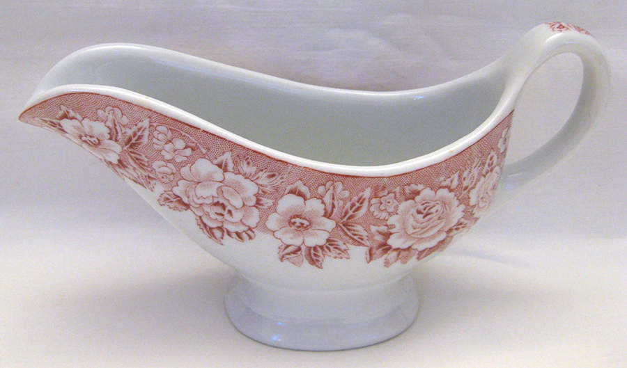 Roselyn Pink Individual Gravy Boat by Shenango-1