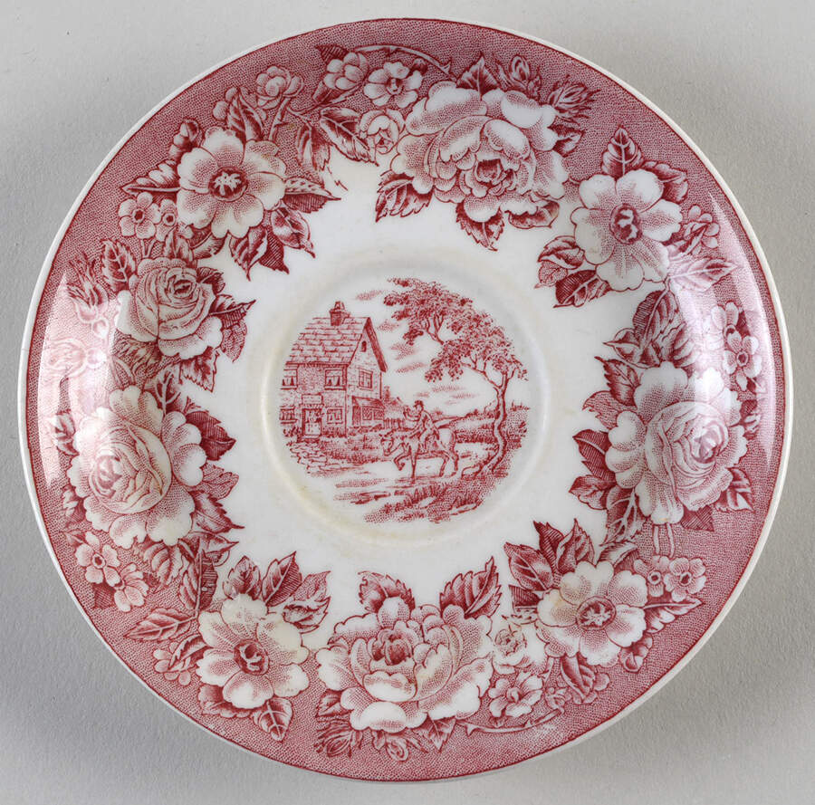 Roselyn Pink Saucer for Flat Cup by Shenango-1