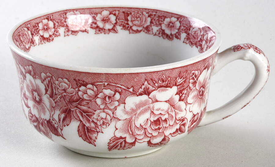 Roselyn Pink Flat Cup by Shenango-1
