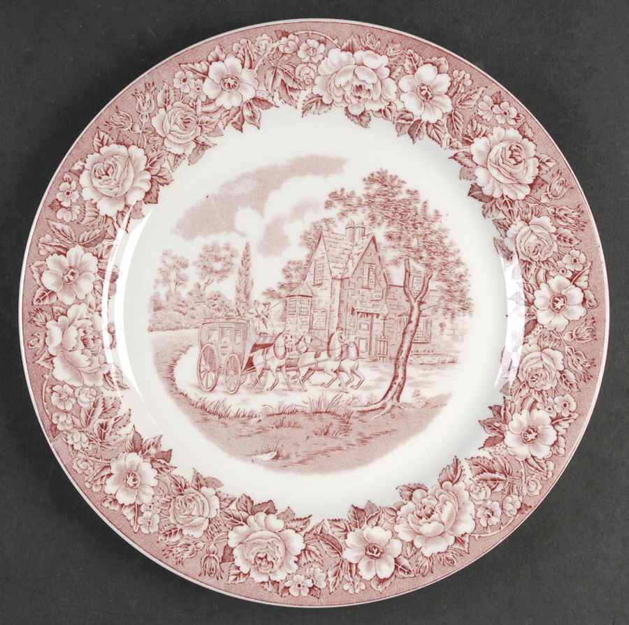 Roselyn Pink Dinner Plate by Shenango-1