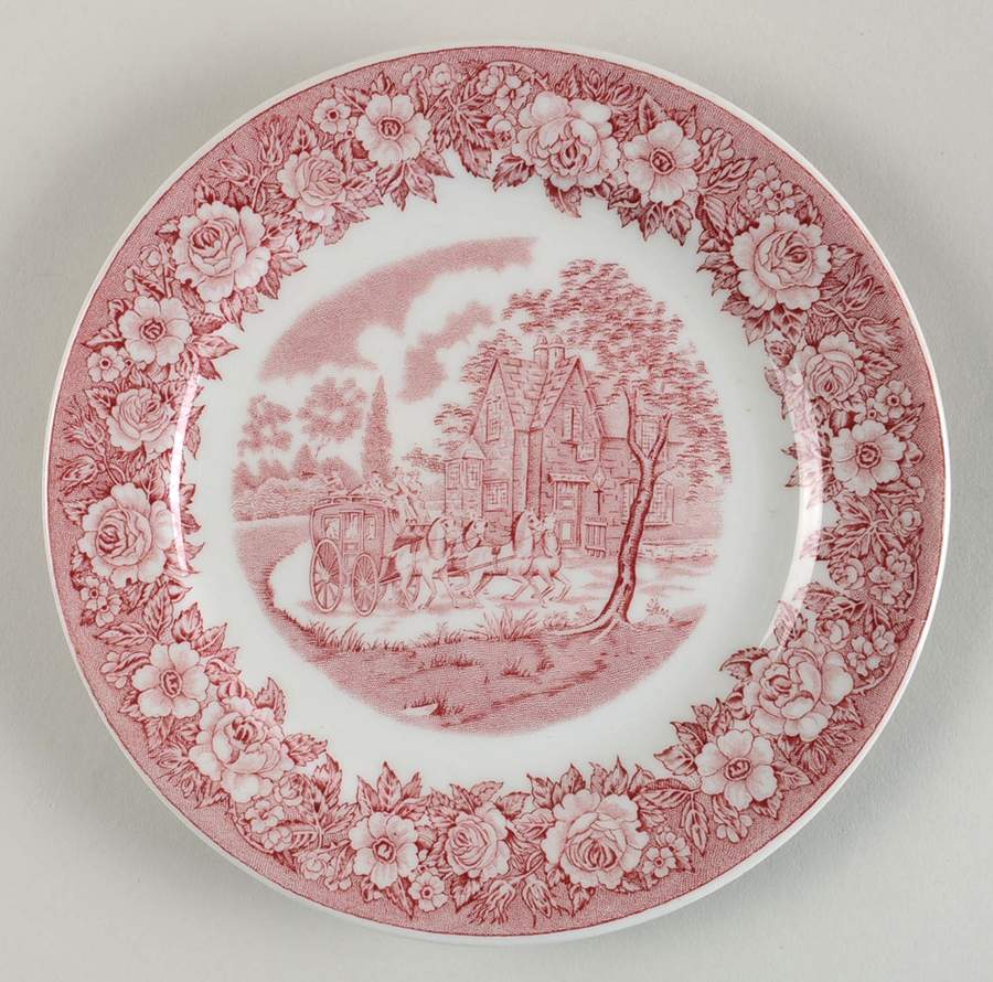 Roselyn Pink Dessert/Pie Plate by Shenango-1