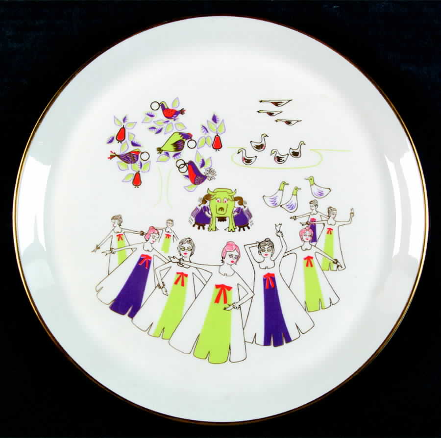 Twelve Days of Christmas Dinner Plate by Shenango-1