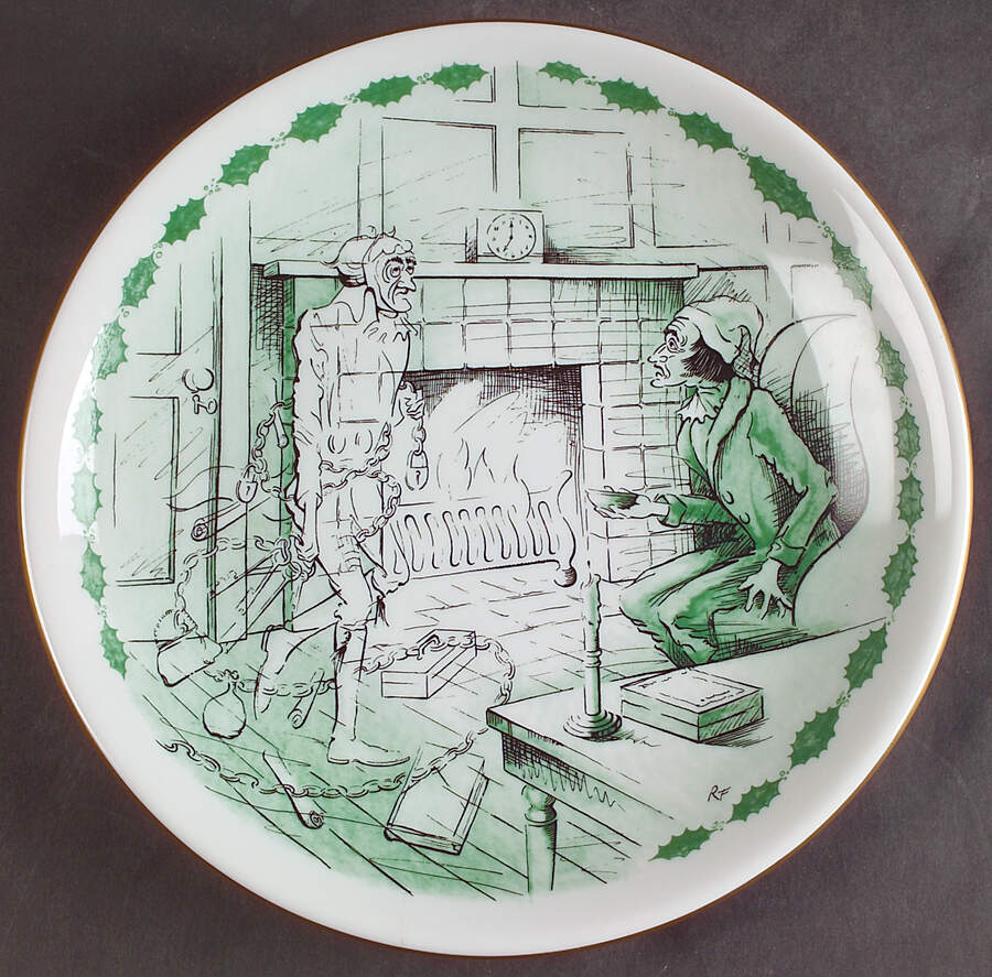 A Christmas Carol Dinner Plate by Shenango-1