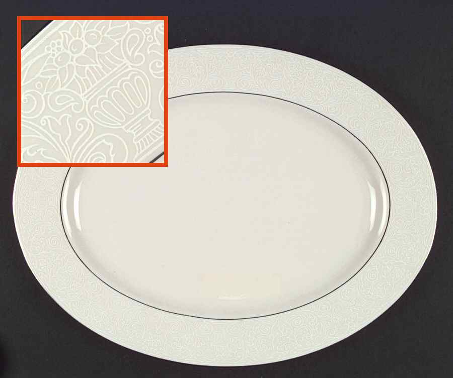 SHO11 15" Oval Serving Platter by Shenango-1