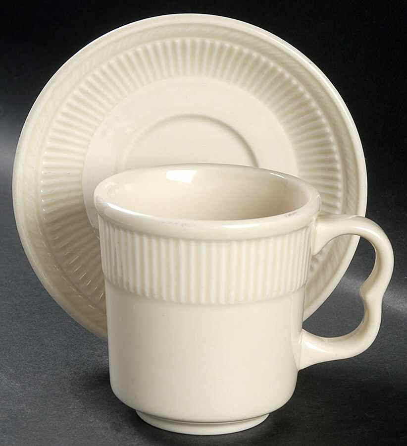 Staffordshire Flat Cup & Saucer Set by Shenango-1