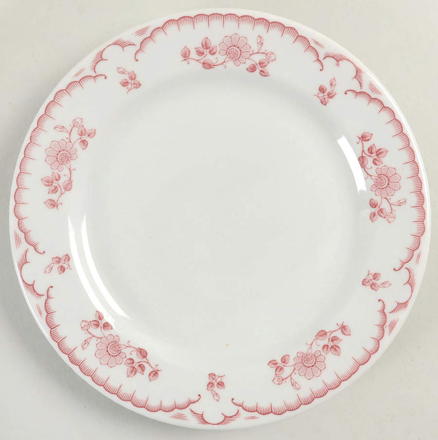 Chardon Rose Red Salad Plate by Shenango-1