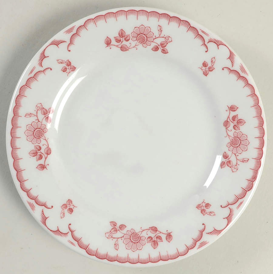 Chardon Rose Red Bread & Butter Plate by Shenango-1