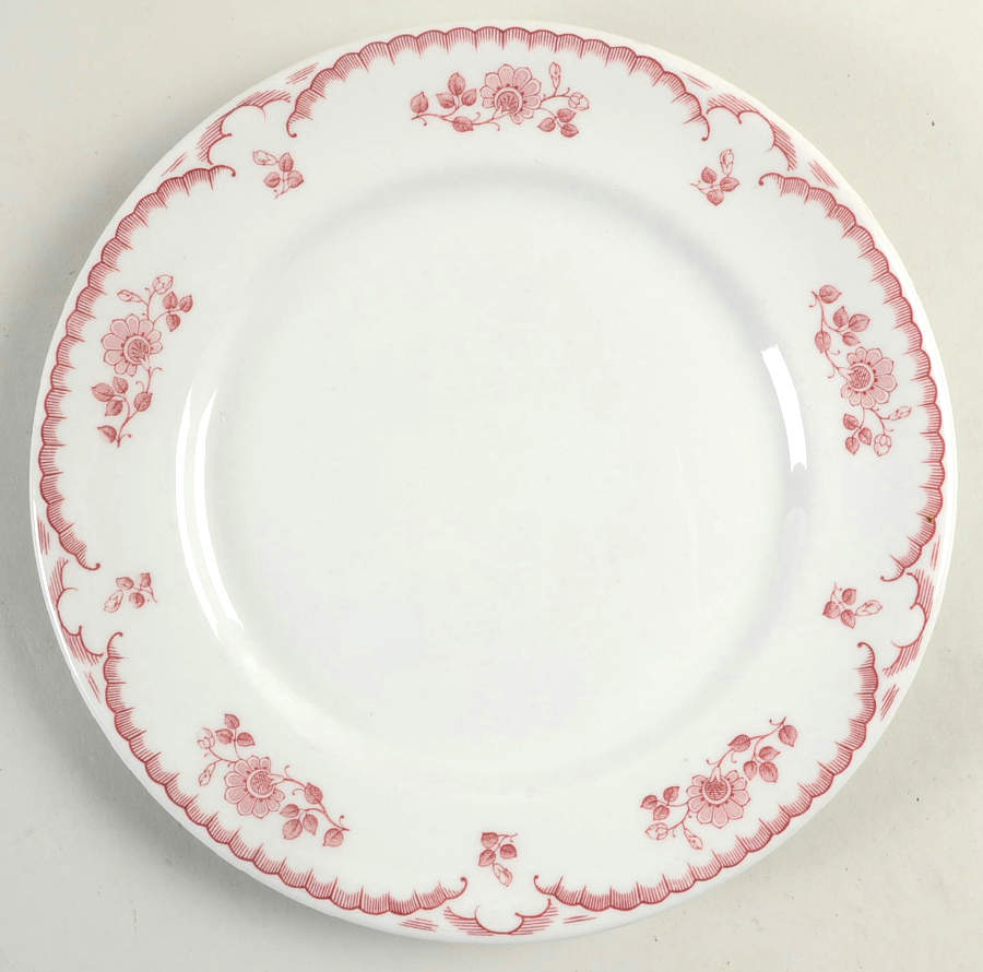 Chardon Rose Red Dinner Plate by Shenango-1