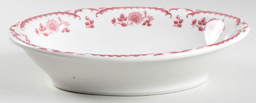 Chardon Rose Red 10" Oval Vegetable Bowl by Shenango-1