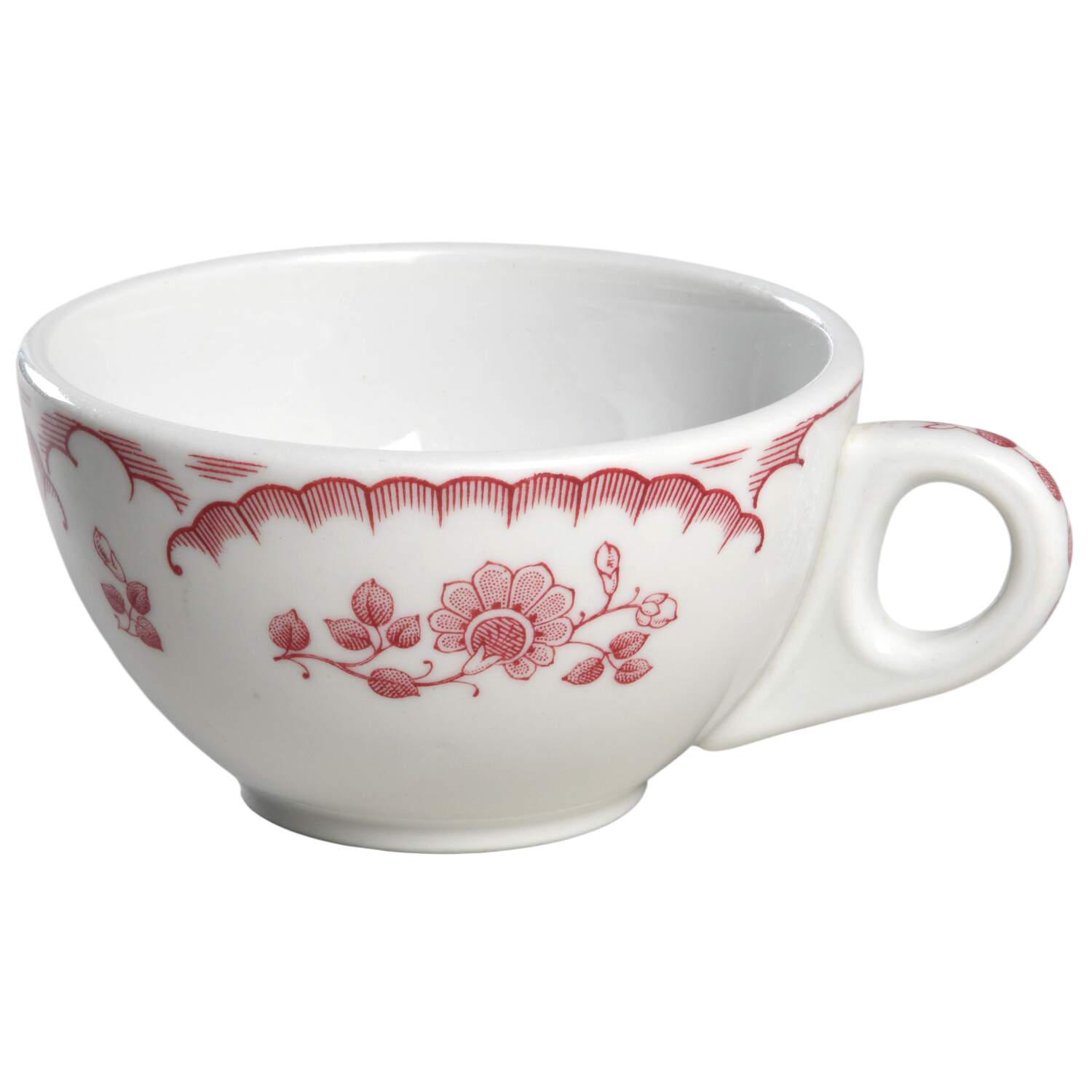Chardon Rose Red Flat Cup by Shenango-1
