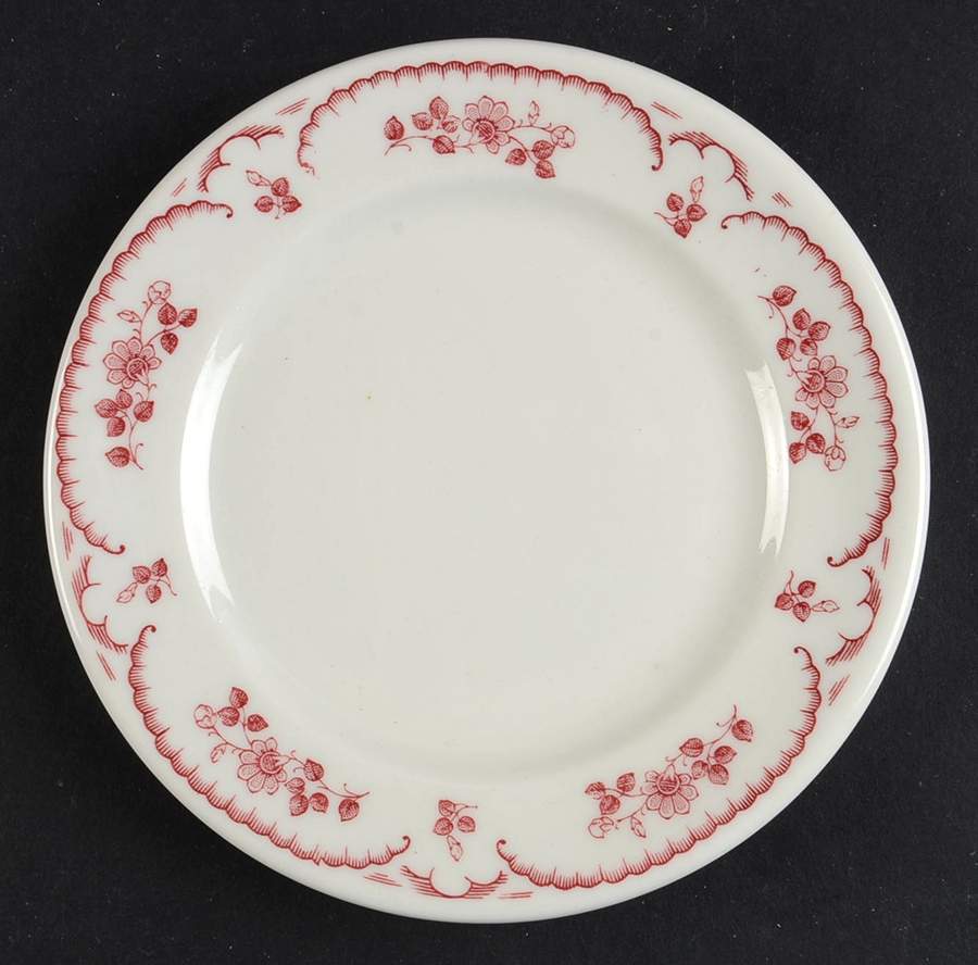 Chardon Rose Red Small Bread & Butter Plate by Shenango-1