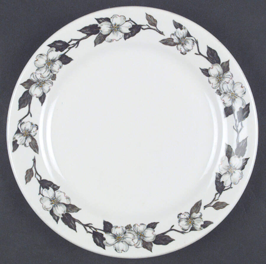 Northern Dogwood White Salad Plate by Shenango-1