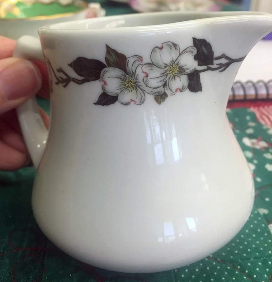 Northern Dogwood White Mini Creamer by Shenango-1