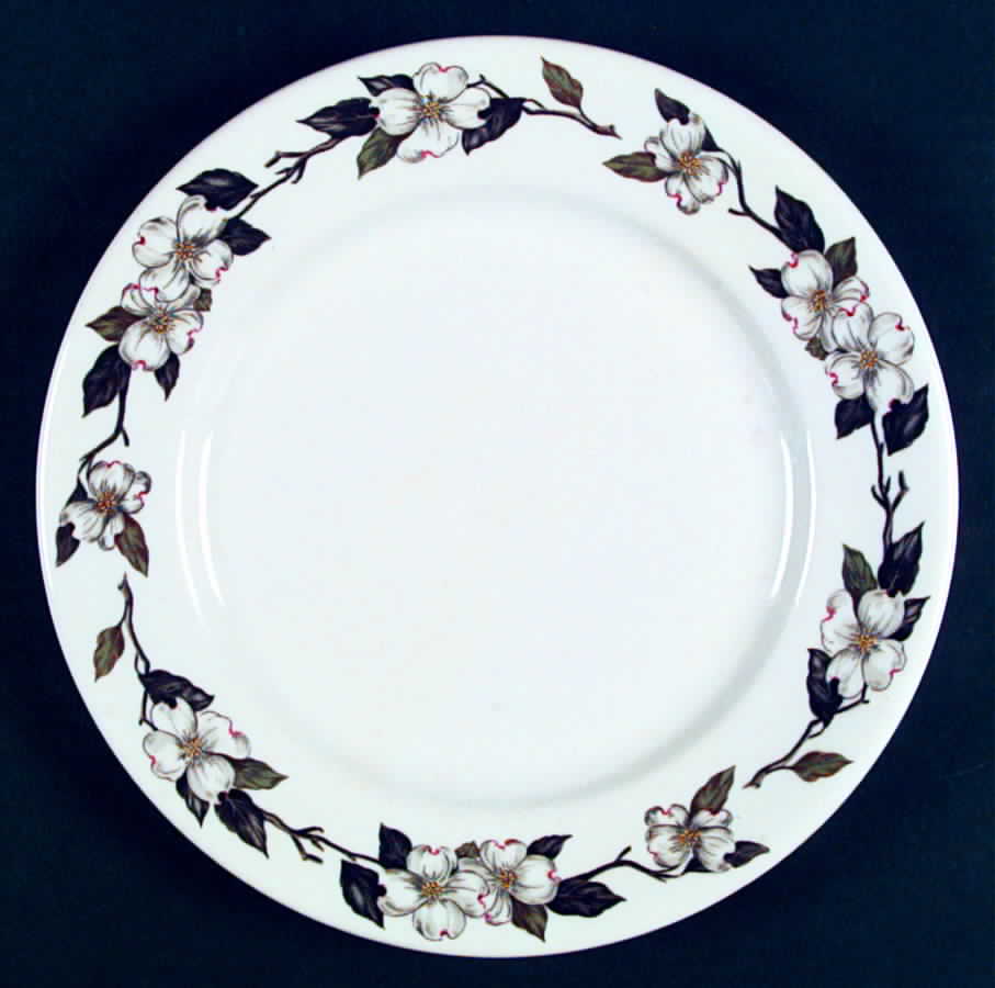 Northern Dogwood White Dinner Plate by Shenango-1