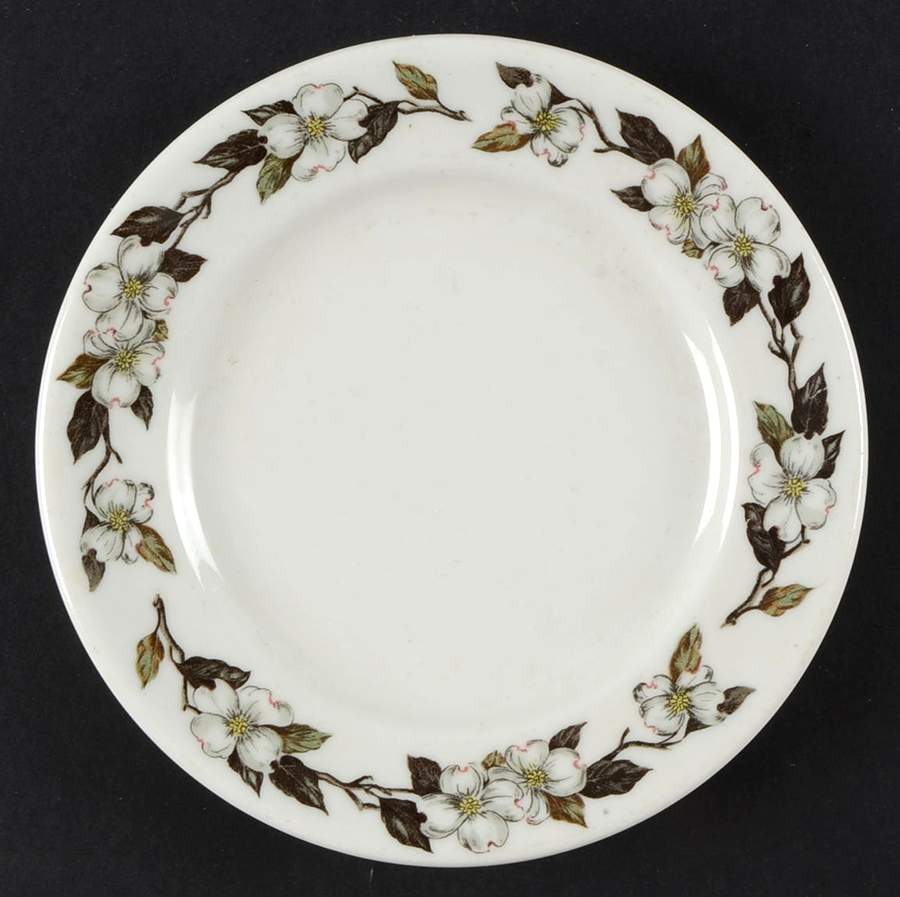 Northern Dogwood White Bread & Butter Plate by Shenango-1