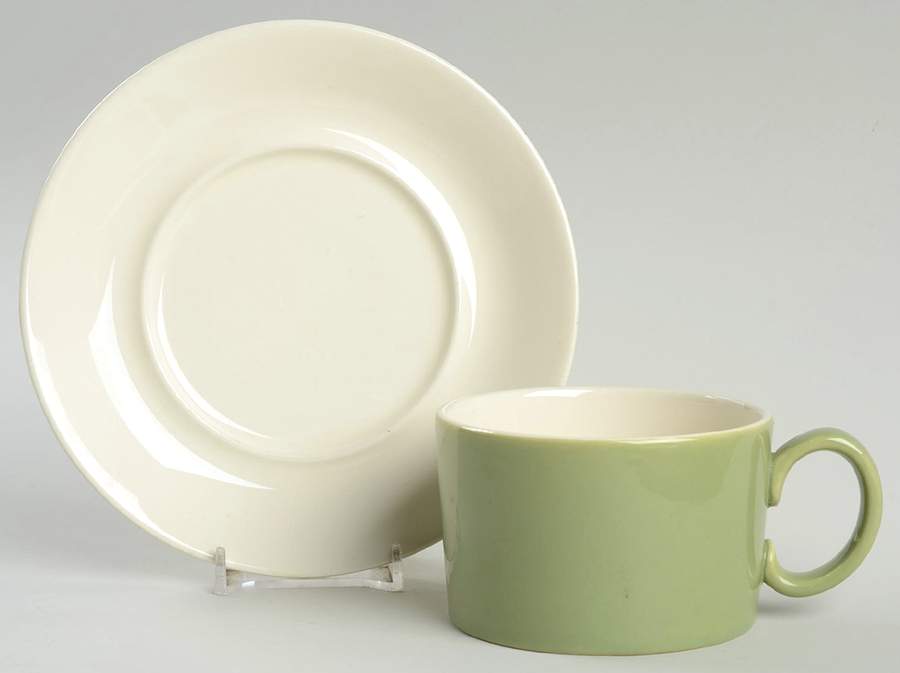 SHO48 Flat Cup & Saucer Set by Shenango-1