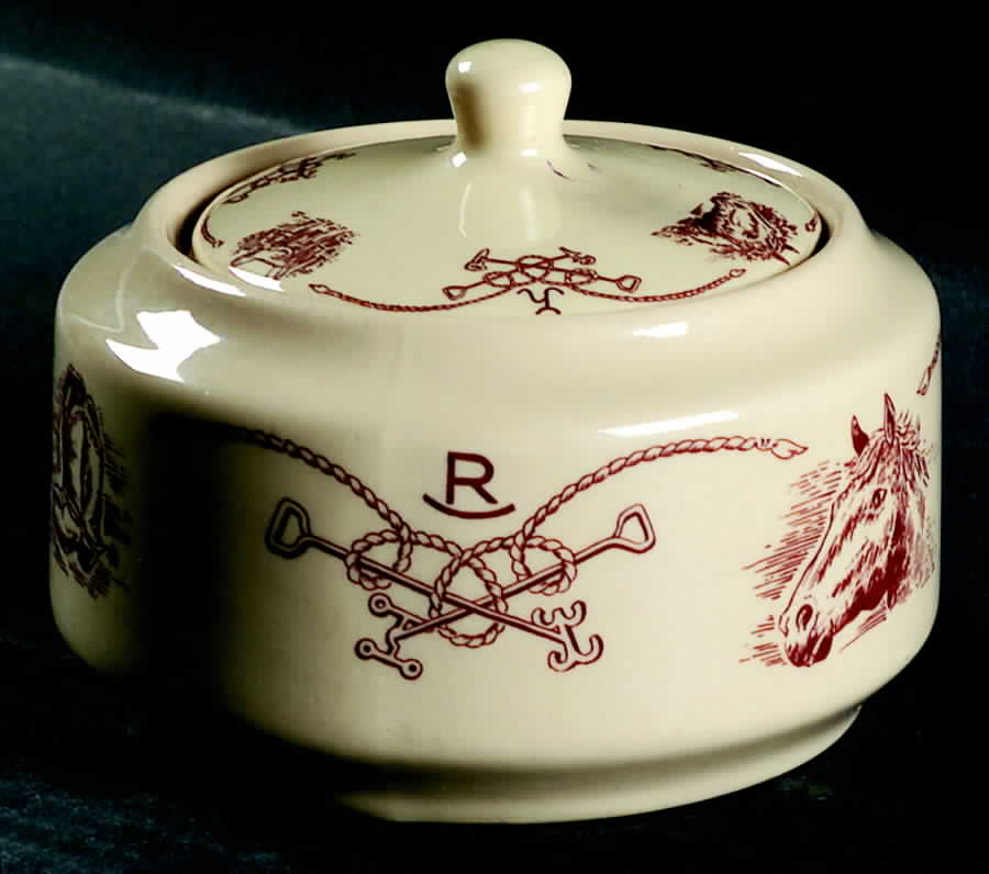 Round Up Sugar Bowl & Lid by Shenango-1