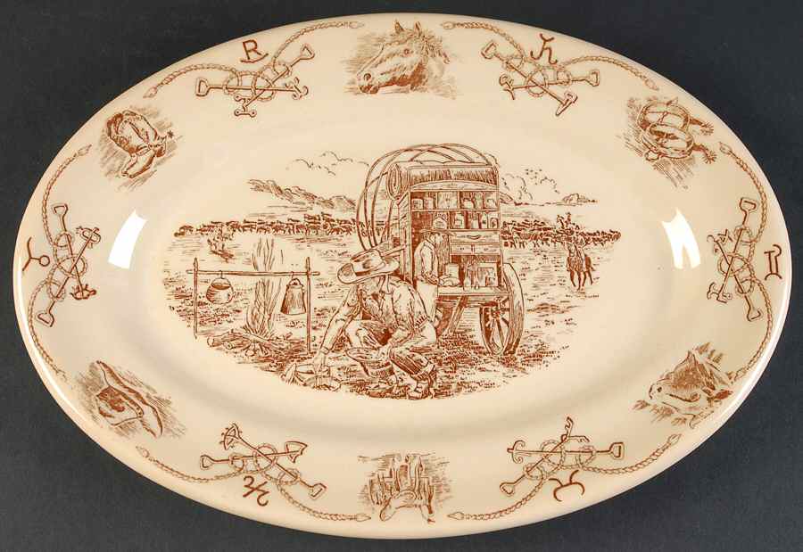 Round Up 11" Oval Serving Platter by Shenango-1