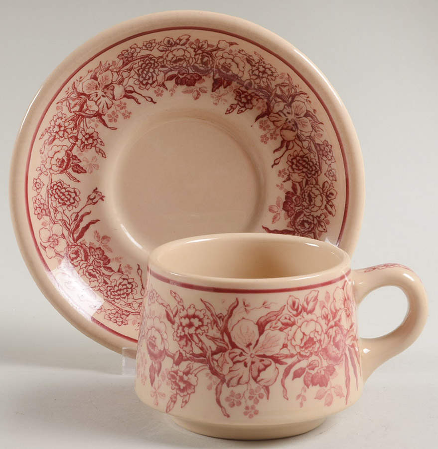 SHO61 Footed Cup & Saucer Set by Shenango-1