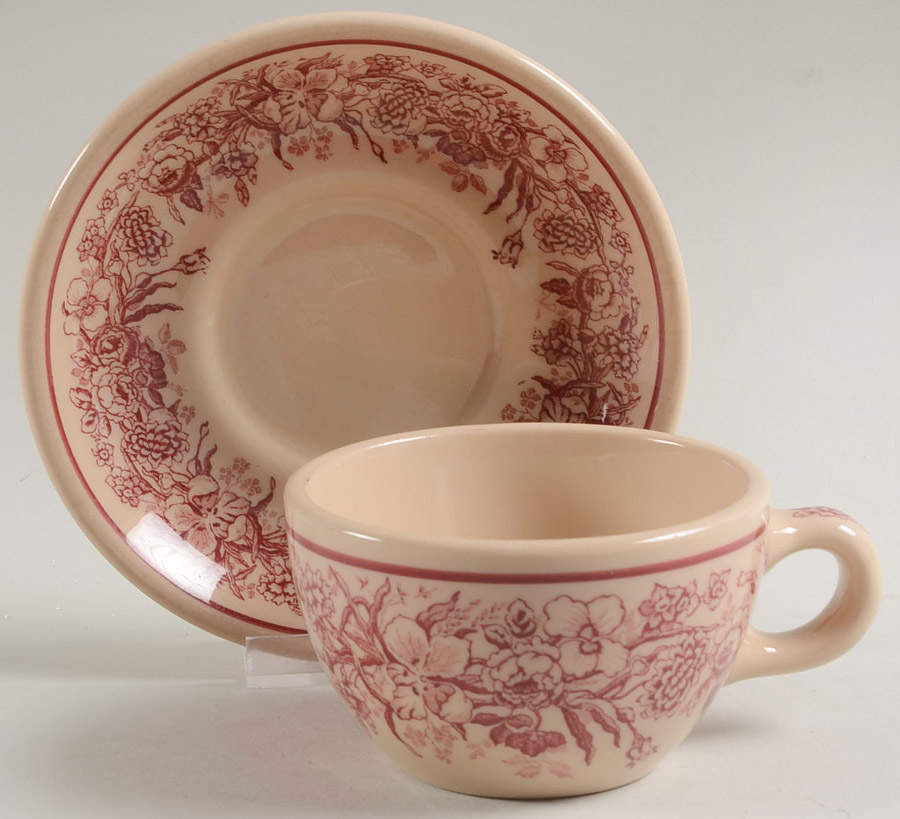 SHO61 Flat Cup & Saucer Set by Shenango-1