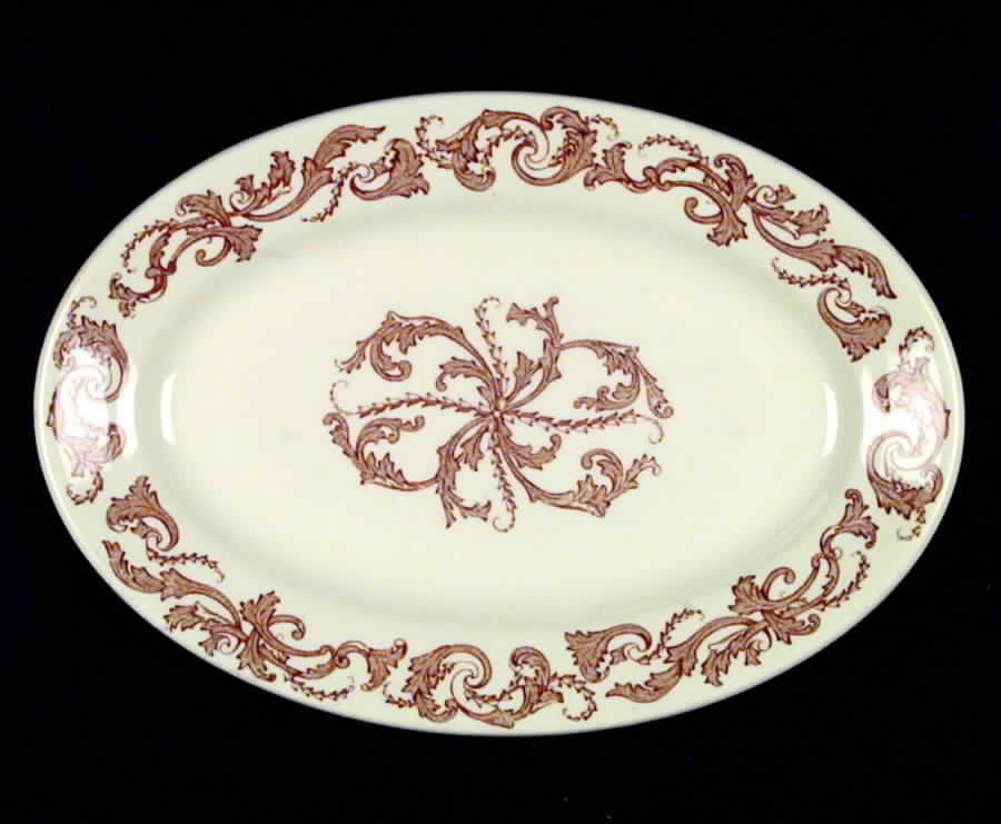 SHO9 12" Oval Serving Platter by Shenango-1