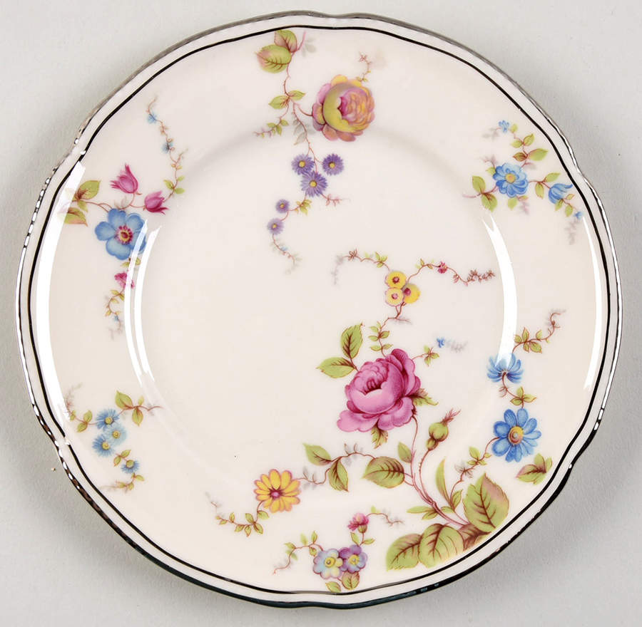 Sunnyvale Platinum (Platinum Trim) Bread & Butter Plate by Shenango-1