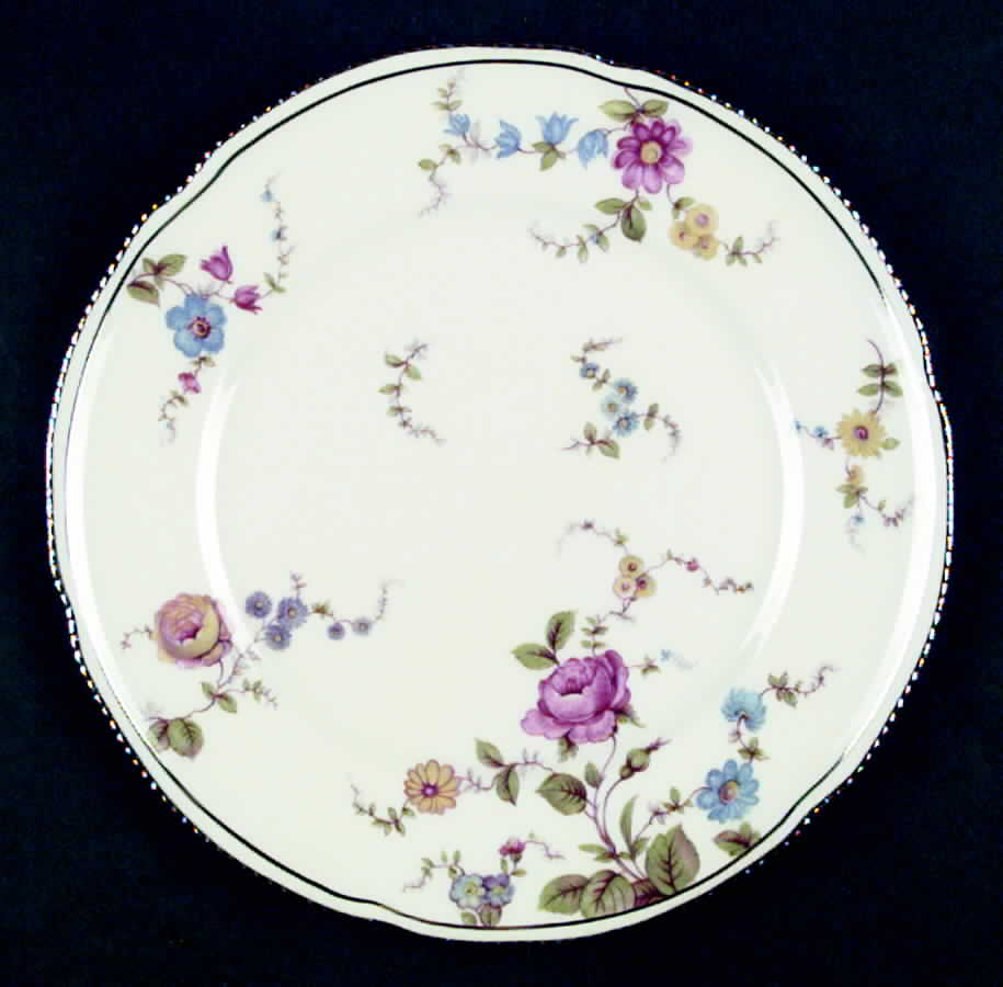 Sunnyvale Platinum (Platinum Trim) Salad Plate by Shenango-1