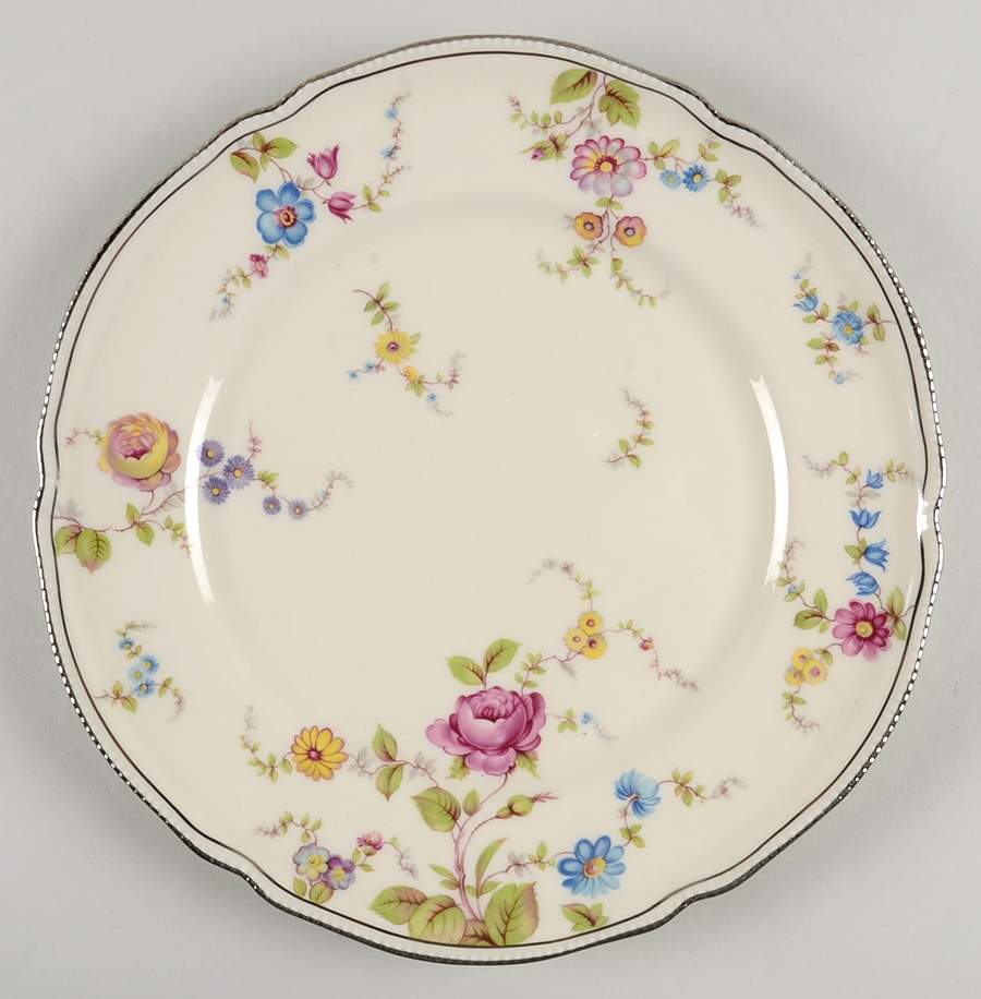 Sunnyvale Platinum (Platinum Trim) Dinner Plate by Shenango-1