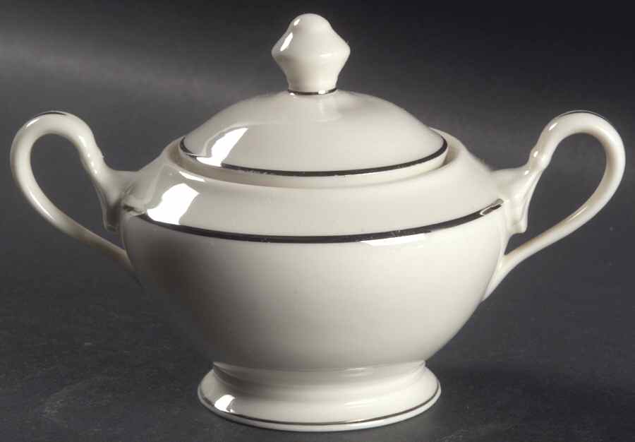 Wedding Band Sugar Bowl & Lid by Shenango-1