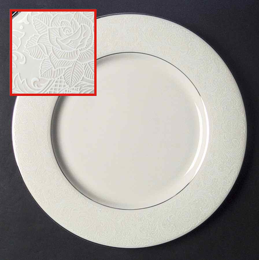 Wedding Lace Dinner Plate by Shenango-1