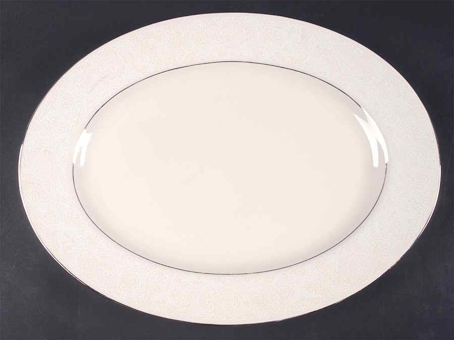 Wedding Lace 15" Oval Serving Platter by Shenango-1