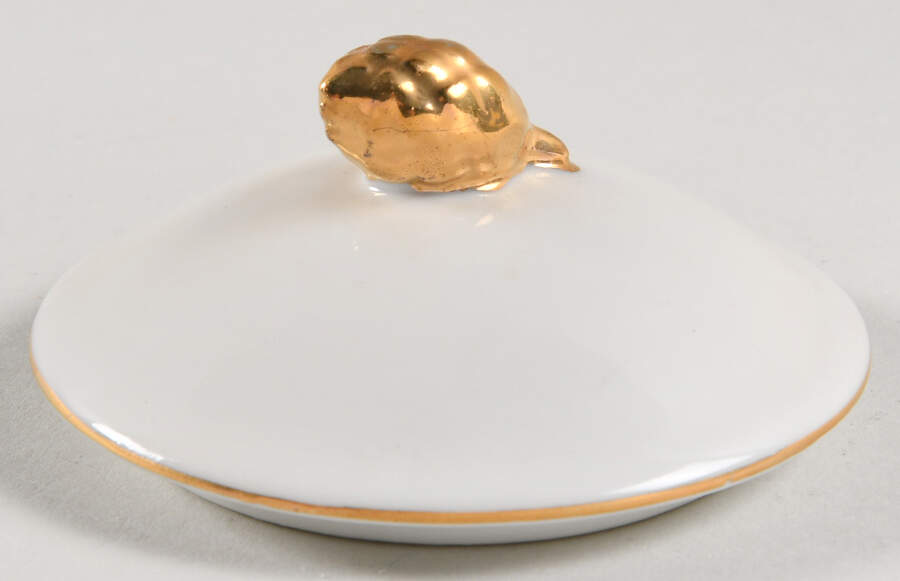Golden Heirloom Lid for 2 Pc Pot de Creme by Shafford-1
