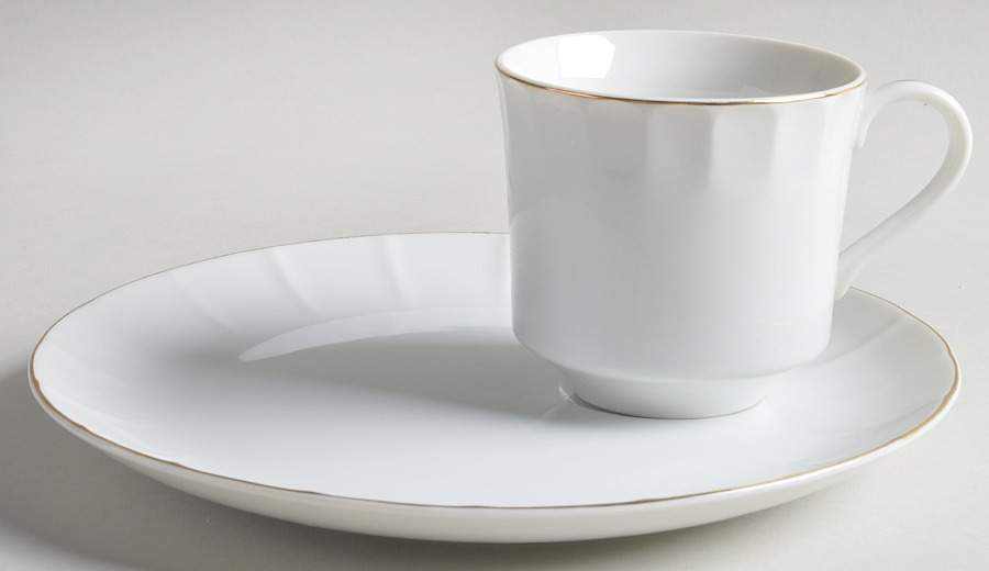 Golden Heirloom Snack Plate & Cup Set by Shafford-1
