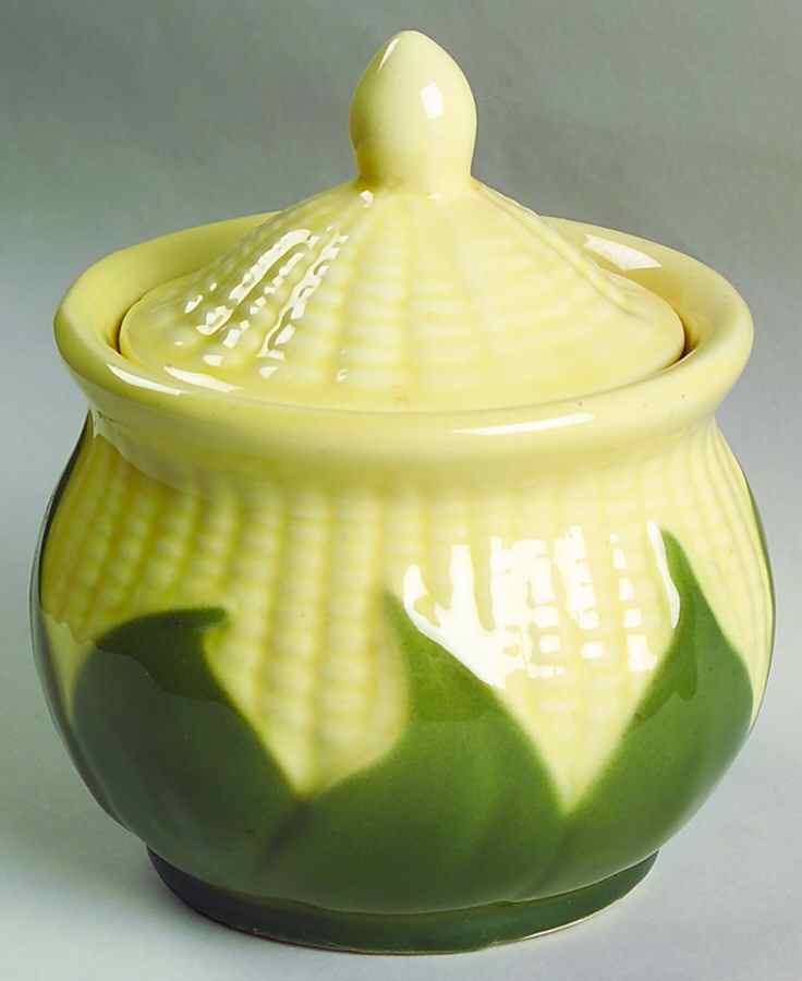 Corn Queen Sugar Bowl & Lid by Shawnee-1