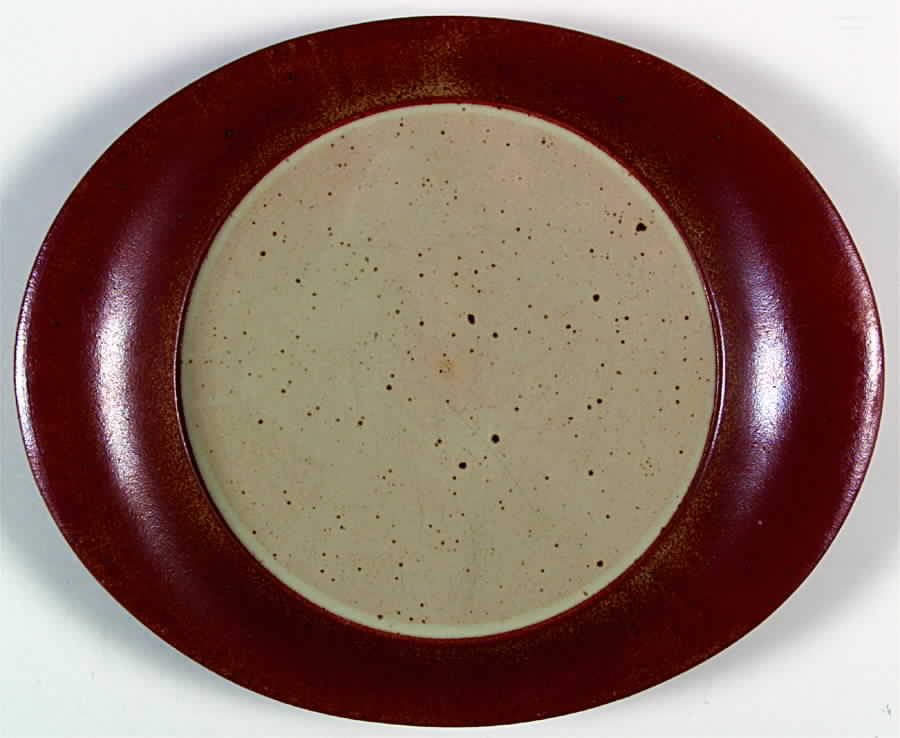 Off White 12" Oval Serving Platter by Sial-1