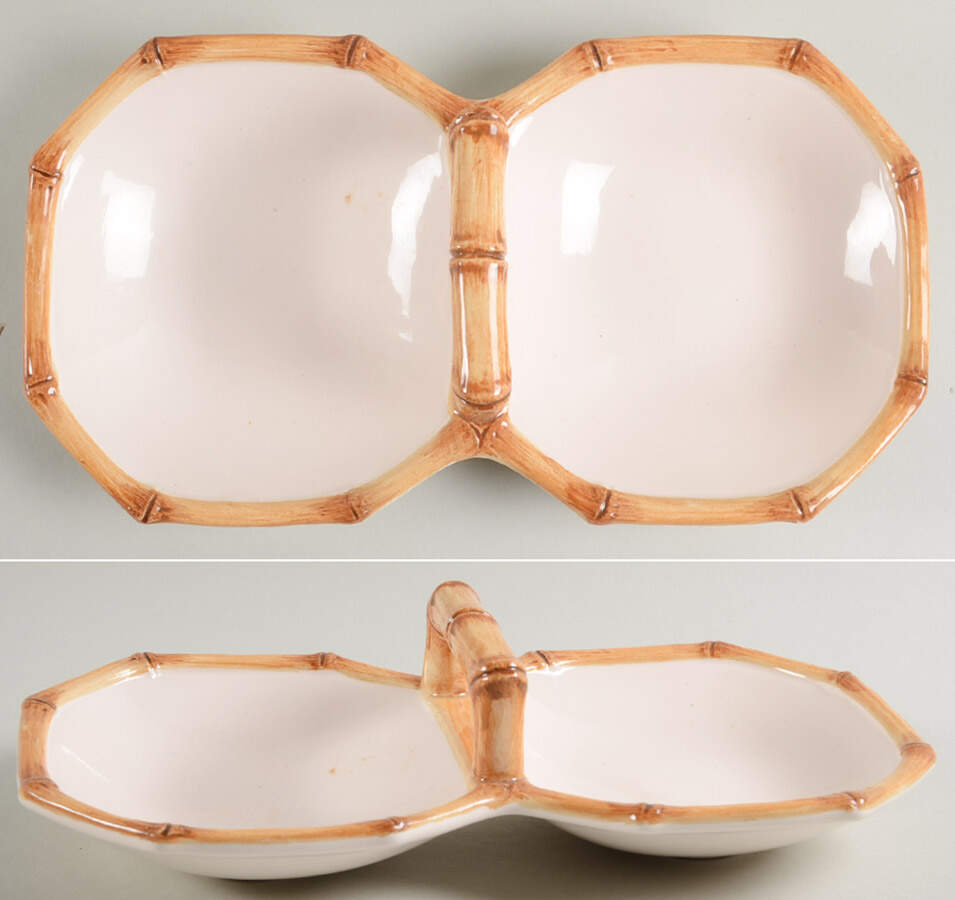 Bamboo Decorated 2-Part Relish by Sigma-1