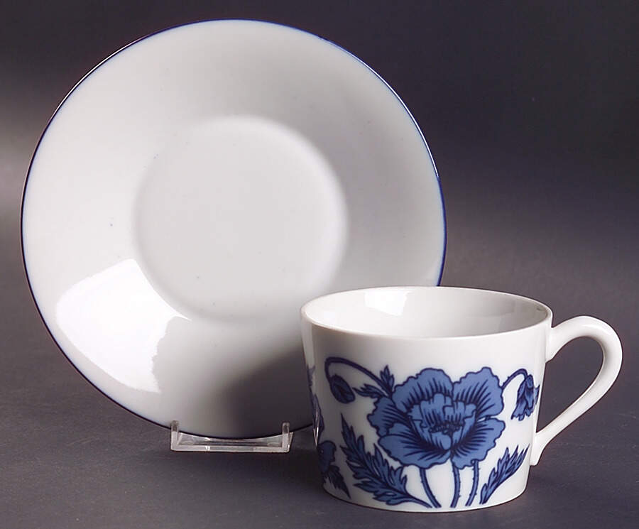 Blues In The Day Oversized Cup & Saucer Set by Sigma-1