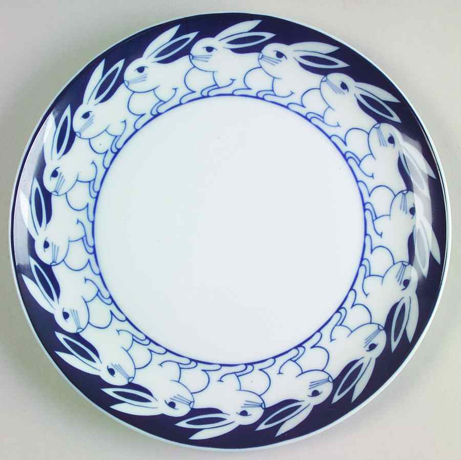 Blue Rabbits Salad Plate by Sigma-1