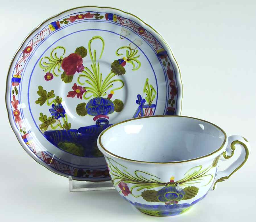 Carnation Flat Cup & Saucer Set by Sigma-1