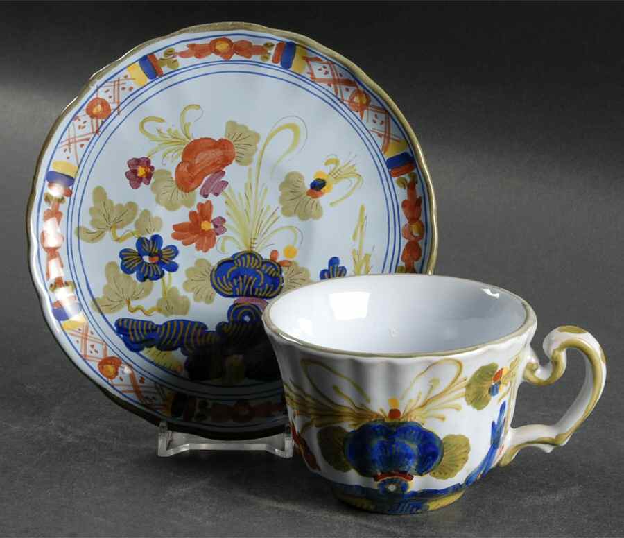 Carnation Footed Cup & Saucer Set by Sigma-1
