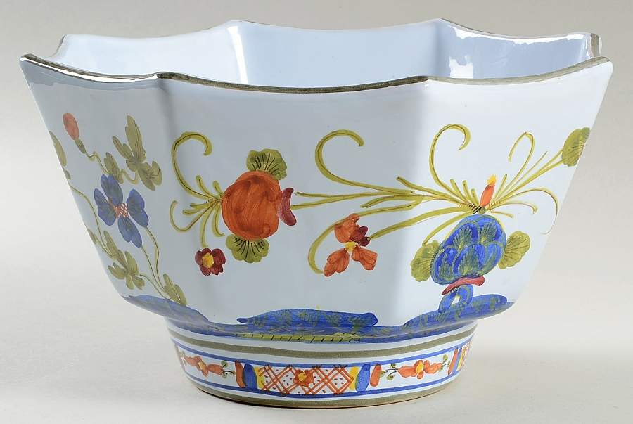 Carnation 9" Octagonal Vegetable Bowl by Sigma-1
