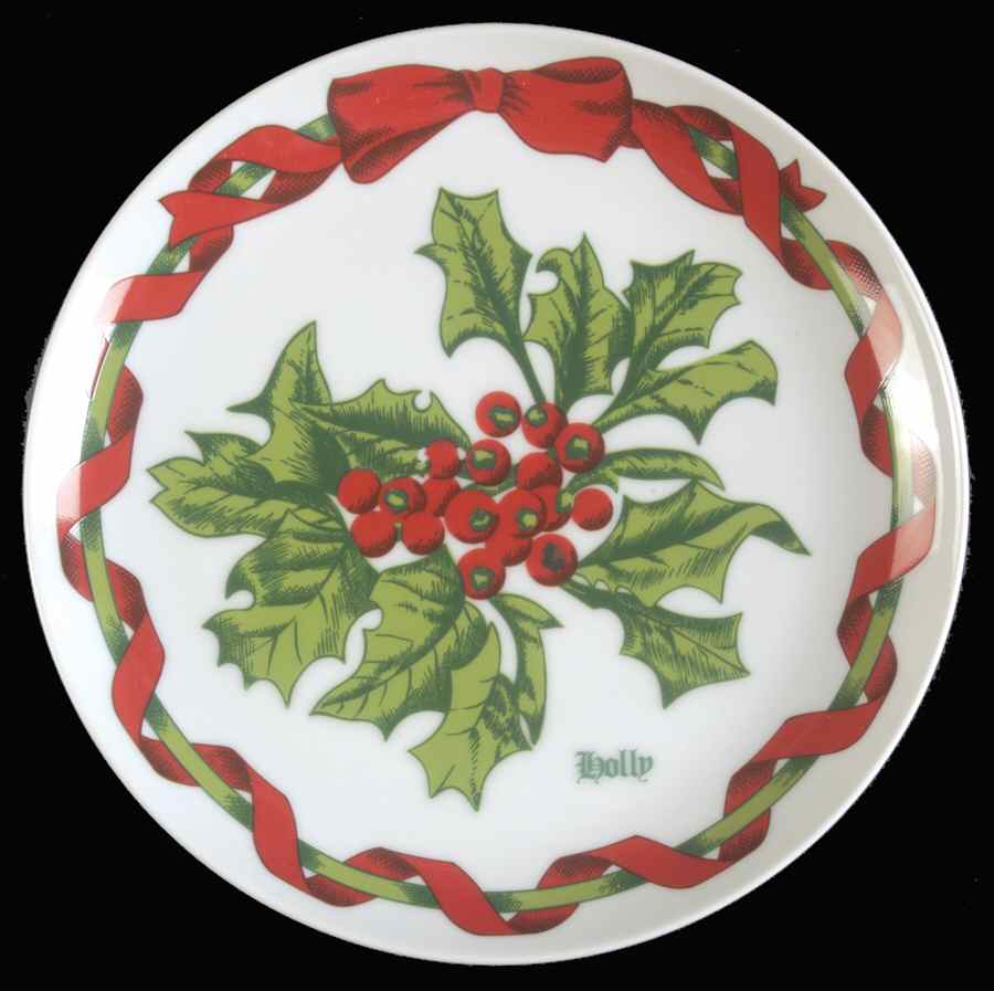 Christmas Botanical Salad Plate by Sigma-1